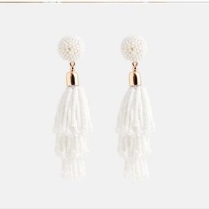 Pancea Beaded White Earrings